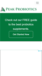 Mobile Screenshot of peakprobiotics.com